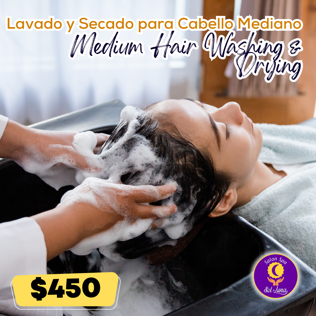Lavado y Secado para Cabello Mediano